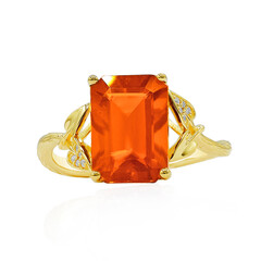 14K Mexican Fire Opal Gold Ring (Smithsonian)