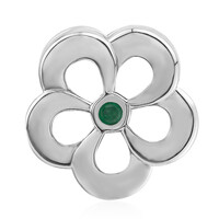 Zambian Emerald Silver Charm