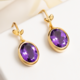 Zambian Amethyst Silver Earrings