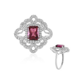 Nigerian Pink Tourmaline Silver Ring