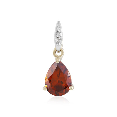 9K Orange Zircon Gold Pendant