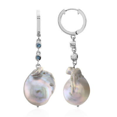 Silver Freshwater Pearl Silver Earrings (TPC)