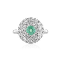 Colombian Emerald Silver Ring