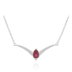 Bemainty Ruby Silver Necklace