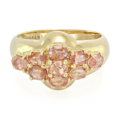 18K Unheated Padparadscha Sapphire Gold Ring (AMAYANI)