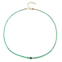 Zambian Emerald Silver Necklace (Riya)