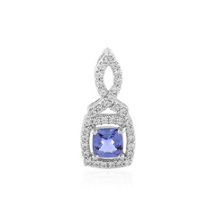 Unheated Tanzanite Silver Pendant