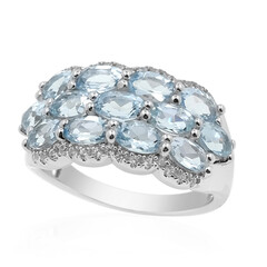 Aquamarine Silver Ring