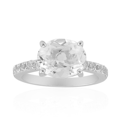 White Topaz Silver Ring