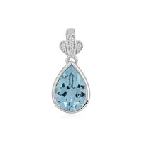 Sky Blue Topaz Silver Pendant