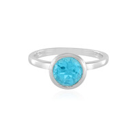 Paraiba Color Topaz Silver Ring