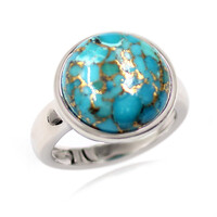 Blue Copper Turquoise Silver Ring (Faszination Türkis)