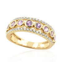 9K Unheated Ceylon Purple Sapphire Gold Ring