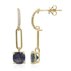 14K Unheated Tanzanite Gold Earrings (CIRARI)