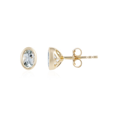 9K Brazilian Aquamarine Gold Earrings