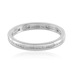 I2 (I) Diamond Silver Ring