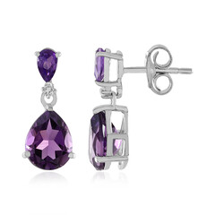 Moroccan Amethyst Silver Earrings