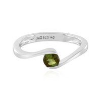 Green Tourmaline Silver Ring