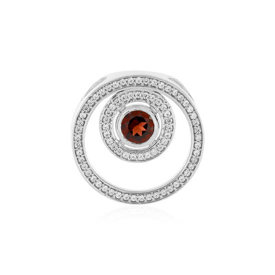 Mozambique Garnet Silver Pendant (MONOSONO COLLECTION)