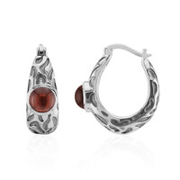 Mozambique Garnet Silver Earrings (Remy Rotenier)