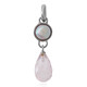 Rose Quartz Silver Pendant