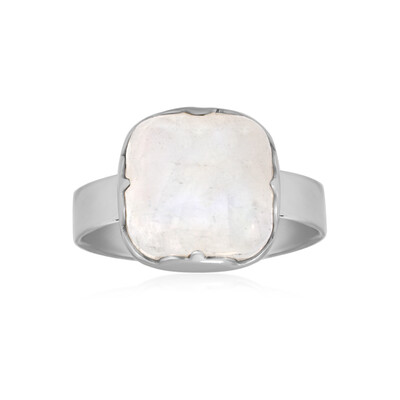 Bihar rainbow moonstone Silver Ring