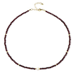 Golden Hematite Silver Necklace (Riya)