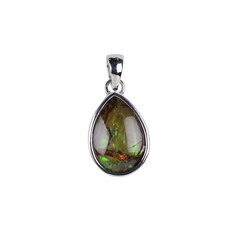 Ammolite Silver Pendant