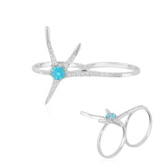 Paraiba Color Topaz Silver Ring