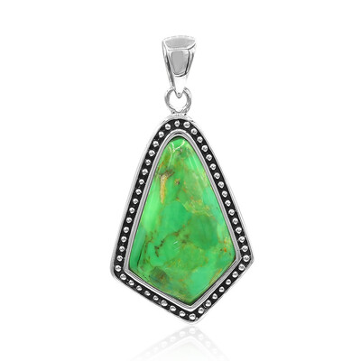 Kingman Green Mojave Turquoise Silver Pendant (Art of Nature)