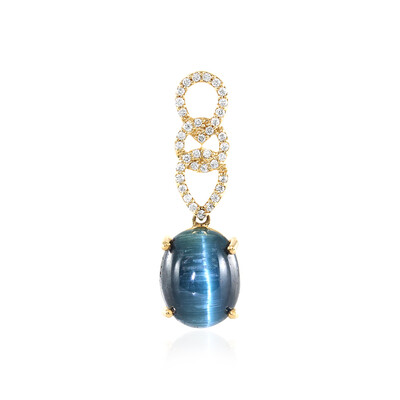 18K Cats Eye Indicolite Gold Pendant (AMAYANI)