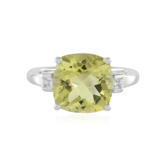 Lemon Quartz Silver Ring