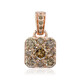 9K VS1 Argyle Rose De France Diamond Gold Pendant (Annette)