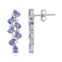 Tanzanite Silver Earrings