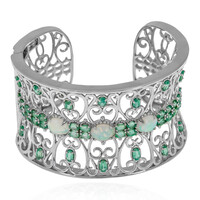 Welo Opal Silver Bangle (Dallas Prince Designs)