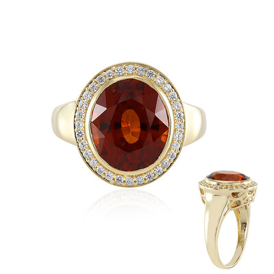 9K Hessonite Garnet Gold Ring