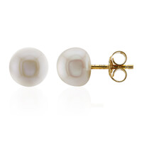 White Freshwater Pearl Silver Earrings