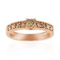 9K VS1 Argyle Rose De France Diamond Gold Ring