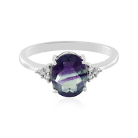 Bi Colour Fluorite Silver Ring