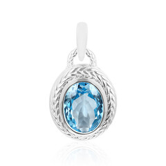 Sky Blue Topaz Silver Pendant