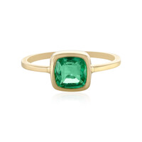 9K Russian Emerald Gold Ring