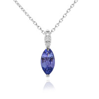 10K AAA Tanzanite Gold Necklace