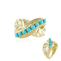 9K Sleeping Beauty Turquoise Gold Ring (Ornaments by de Melo)