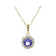 10K AAA Tanzanite Gold Necklace