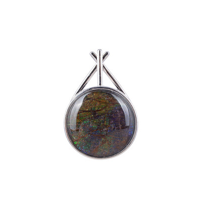 Ammolite Silver Pendant