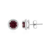 Malawi Garnet Silver Earrings