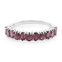 Rajasthan Rhodolite Silver Ring