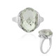 Green Amethyst Silver Ring