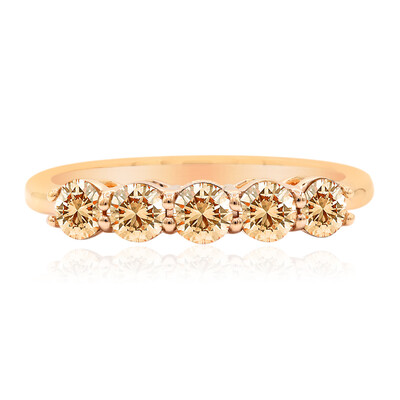 14K SI1 Argyle Rose De France Diamond Gold Ring (Annette)