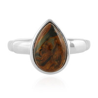 Golden Pietersite Silver Ring